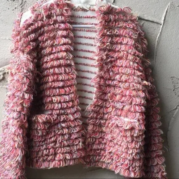 THE GREAT The Monster Fuzzy Multiple Tone Cardigan I Size 1 US - 4-6 S - Picture 2 of 13